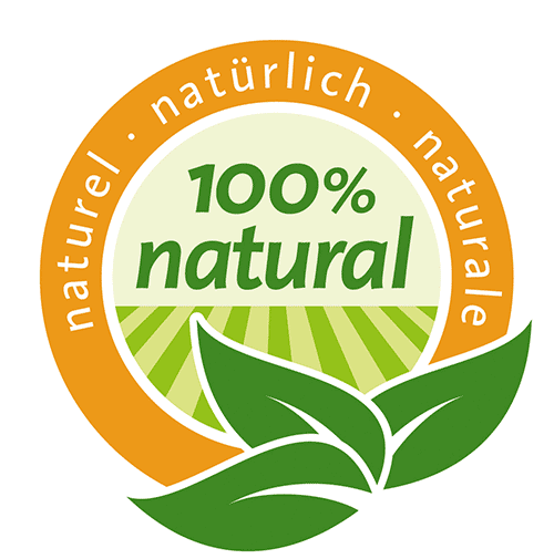 Label 100% natural EDNA